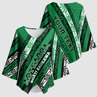 Personalised Aotearoa Ngati Raukawa Kimono Sleeve Blouse New Zealand Maori Tribal Fern Pattern