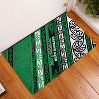 Aotearoa Ngati Raukawa Rubber Doormat New Zealand Maori Tribal Fern Pattern