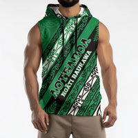Personalised Aotearoa Ngati Raukawa Sleeveless Hoodie New Zealand Maori Tribal Fern Pattern