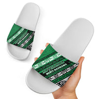 Aotearoa Ngati Raukawa Slide Sandals New Zealand Maori Tribal Fern Pattern