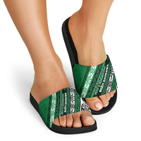 Aotearoa Ngati Raukawa Slide Sandals New Zealand Maori Tribal Fern Pattern