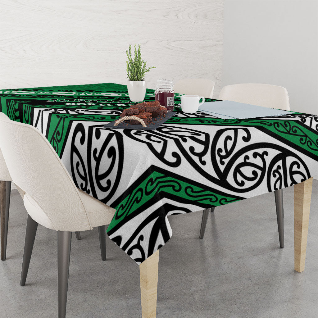 Aotearoa Ngati Raukawa Tablecloth New Zealand Maori Tribal Fern Pattern