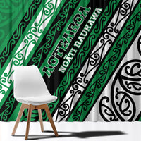 Aotearoa Ngati Raukawa Window Curtain New Zealand Maori Tribal Fern Pattern