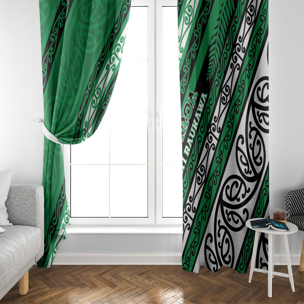Aotearoa Ngati Raukawa Window Curtain New Zealand Maori Tribal Fern Pattern