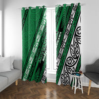 Aotearoa Ngati Raukawa Window Curtain New Zealand Maori Tribal Fern Pattern
