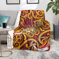 Aotearoa Waikato Tainui Blanket Maori Tribal Pattern Koru Motif