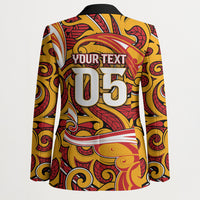 Custom Aotearoa Waikato Tainui Blazer Maori Tribal Pattern Koru Motif