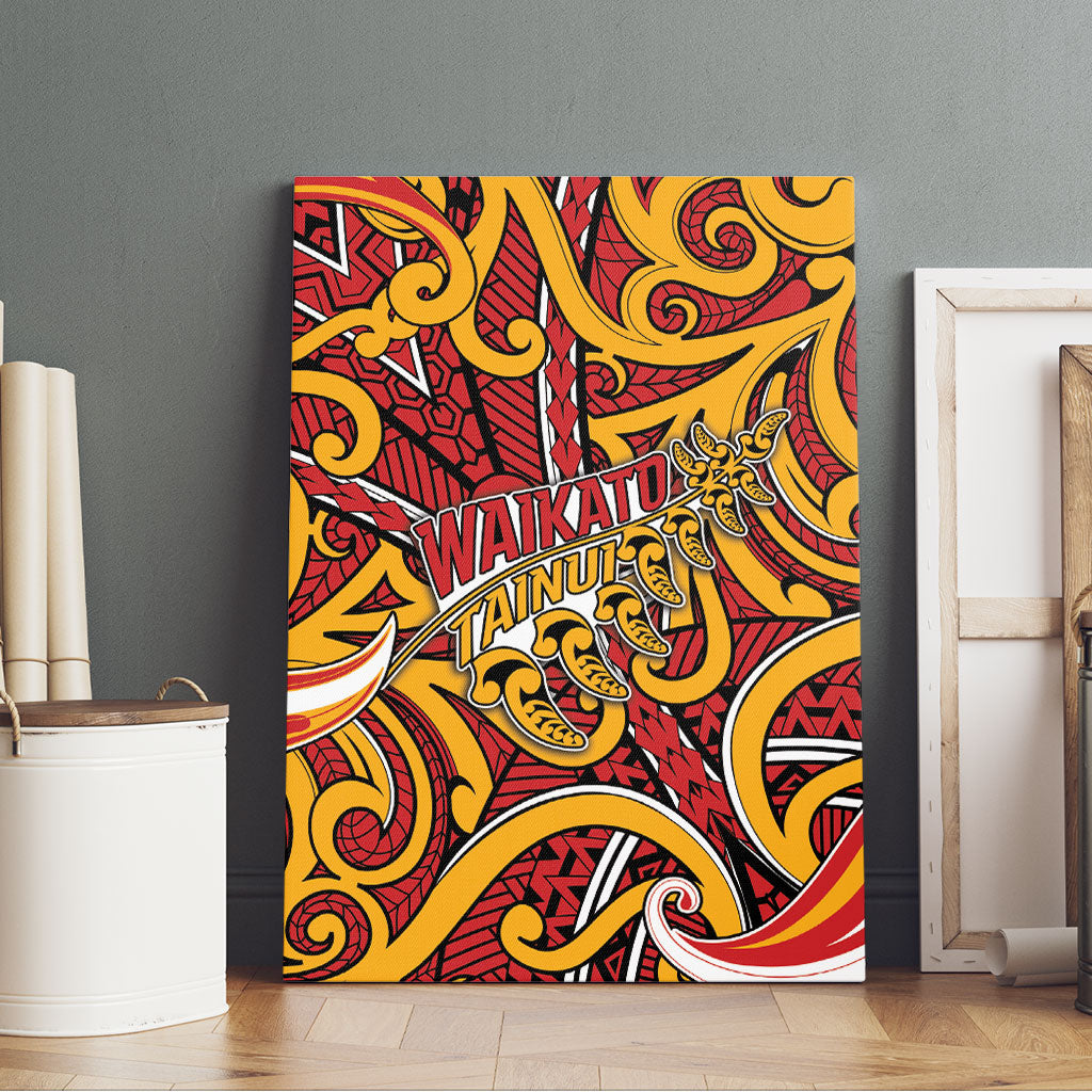 Aotearoa Waikato Tainui Canvas Wall Art Maori Tribal Pattern Koru Motif