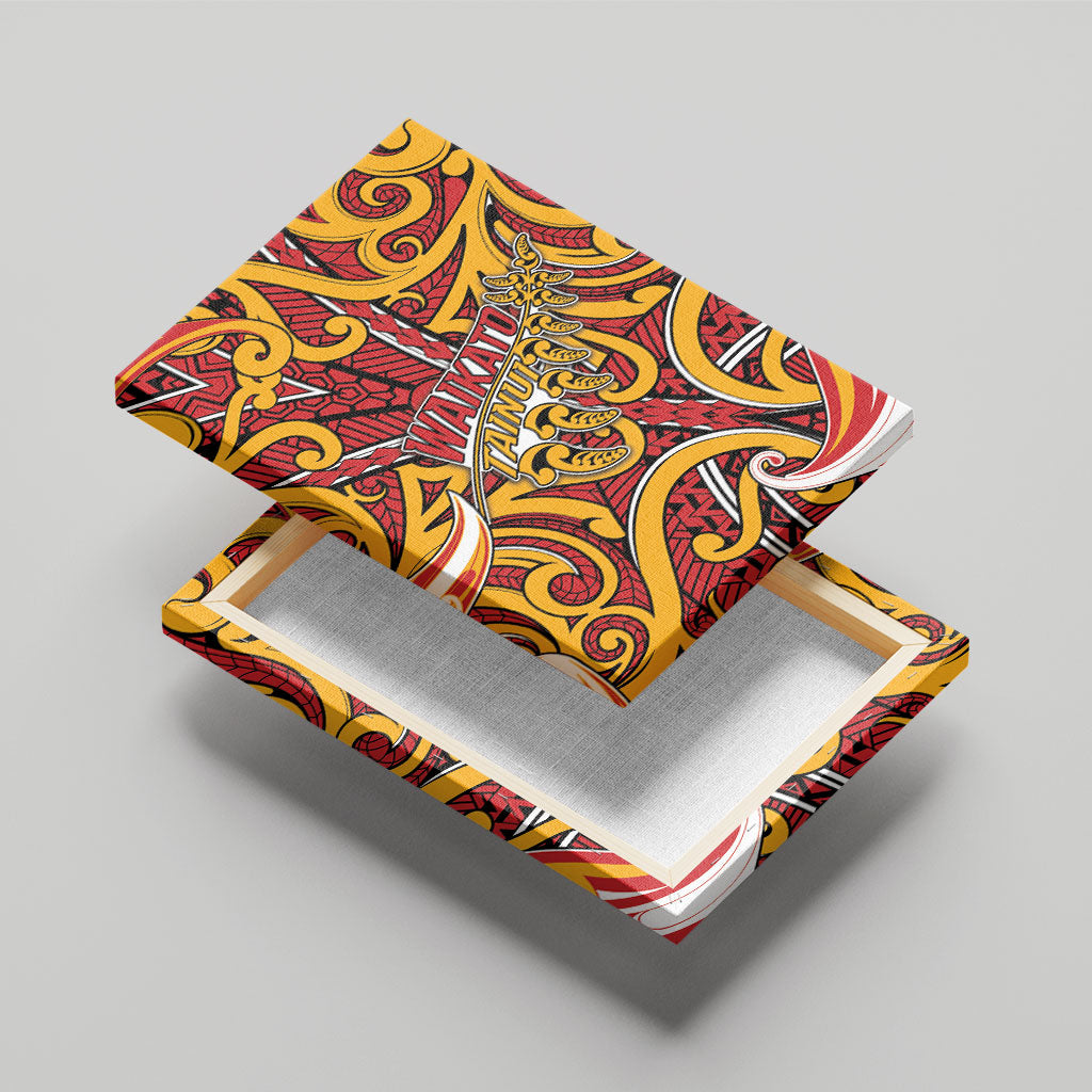 Aotearoa Waikato Tainui Canvas Wall Art Maori Tribal Pattern Koru Motif