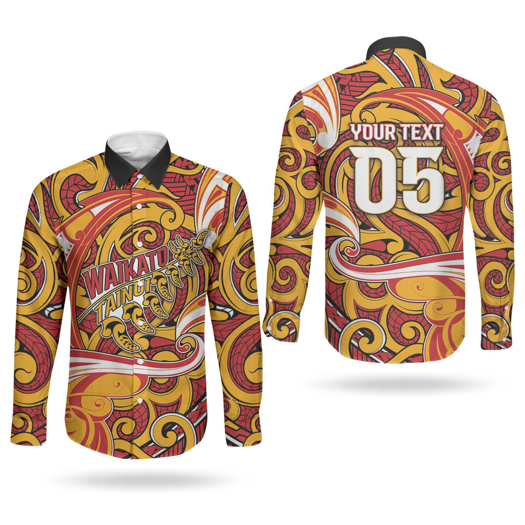 Custom Aotearoa Waikato Tainui Couples Matching Mermaid Dress and Long Sleeve Button Shirt Maori Tribal Pattern Koru Motif