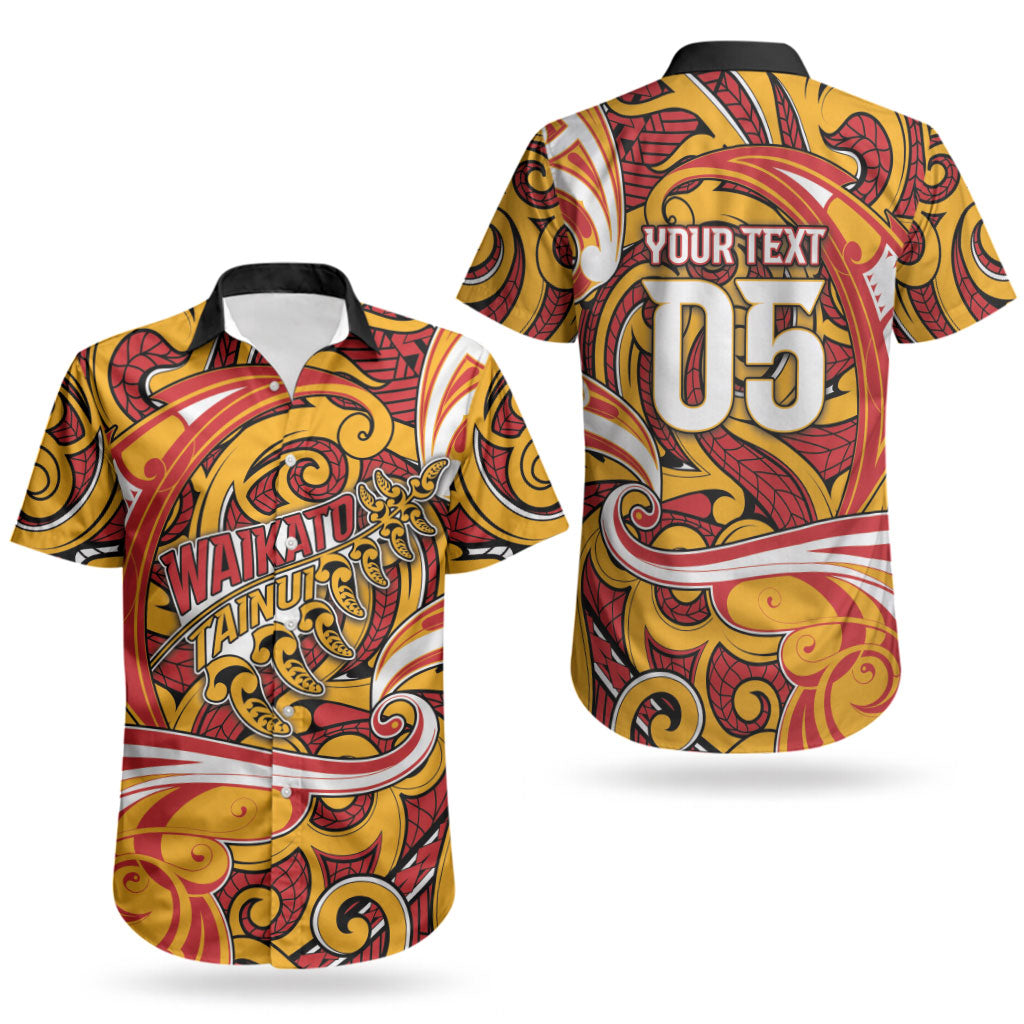 Custom Aotearoa Waikato Tainui Couples Matching Off The Shoulder Long Sleeve Dress and Hawaiian Shirt Maori Tribal Pattern Koru Motif