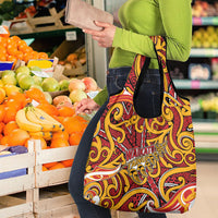 Aotearoa Waikato Tainui Grocery Bag Maori Tribal Pattern Koru Motif