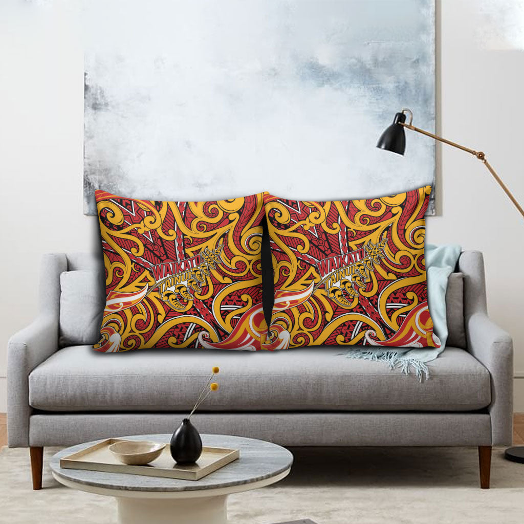 Aotearoa Waikato Tainui Pillow Cover Maori Tribal Pattern Koru Motif