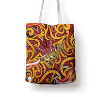 Aotearoa Waikato Tainui Tote Bag Maori Tribal Pattern Koru Motif