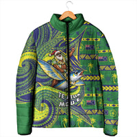 Cook Islands Christmas Padded Jacket Santa Riding Flying Fish DT05 - Polynesian Pride
