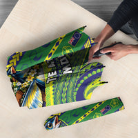 Cook Islands Christmas Umbrella Santa Riding Flying Fish DT05 - Polynesian Pride