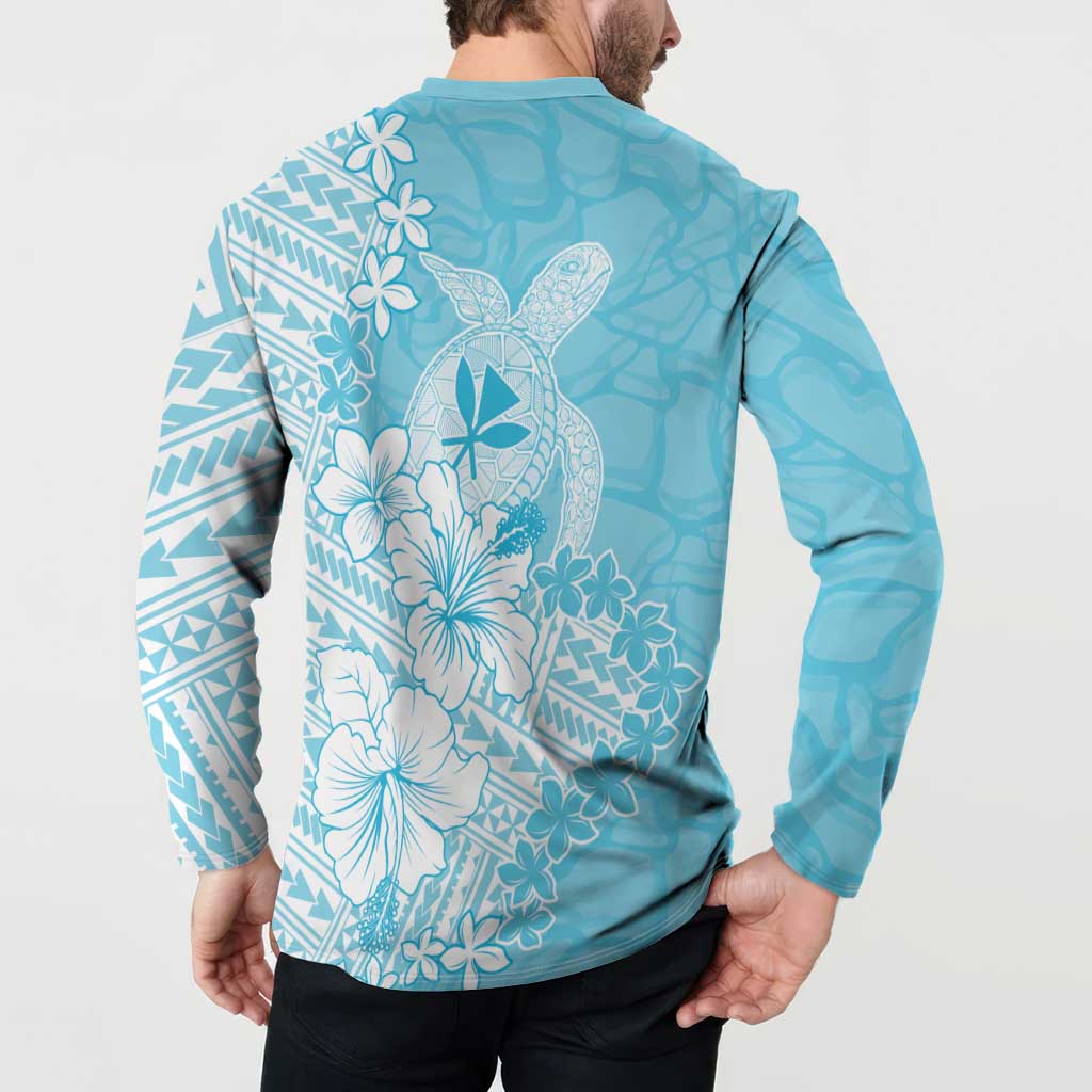 Hawaii Kanaka Maoli Button Sweatshirt Polynesian Turtle Tattoo