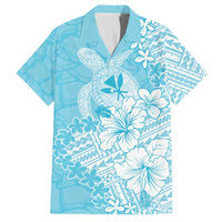 Hawaii Kanaka Maoli Family Matching Off Shoulder Short Dress and Hawaiian Shirt Polynesian Turtle Tattoo