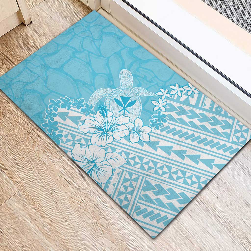 Hawaii Kanaka Maoli Rubber Doormat Polynesian Turtle Tattoo