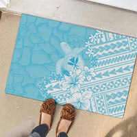 Hawaii Kanaka Maoli Rubber Doormat Polynesian Turtle Tattoo