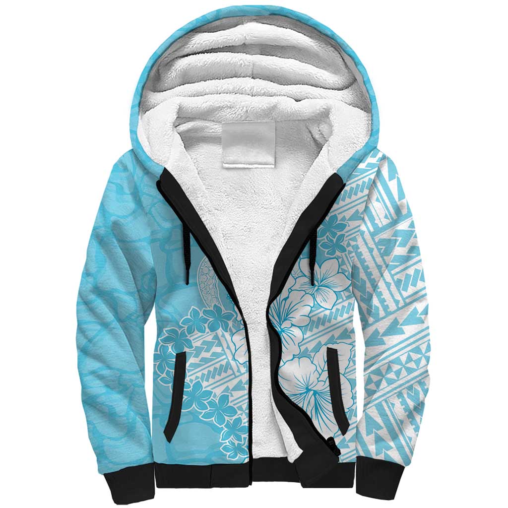 Hawaii Kanaka Maoli Sherpa Hoodie Polynesian Turtle Tattoo