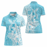 Hawaii Kanaka Maoli Women Polo Shirt Polynesian Turtle Tattoo