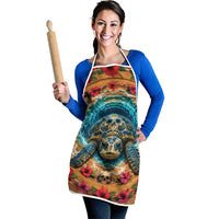 3D Illusion Honu Halloween Apron Hawaiian Sea Turtle Skull Shell Vortex DT05 - Polynesian Pride