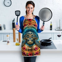 3D Illusion Honu Halloween Apron Hawaiian Sea Turtle Skull Shell Vortex DT05 - Polynesian Pride