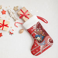 Wallis And Futuna Christmas Stocking Santa Riding Ocean Dolphin DT05 - Polynesian Pride