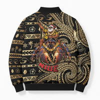Niue Christmas Bomber Puffer Jacket Santa Riding Coconut Crab DT05 - Polynesian Pride