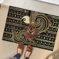 Niue Christmas Rubber Doormat Santa Riding Coconut Crab DT05 - Polynesian Pride