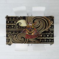 Niue Christmas Tablecloth Santa Riding Coconut Crab DT05 Gold - Polynesian Pride