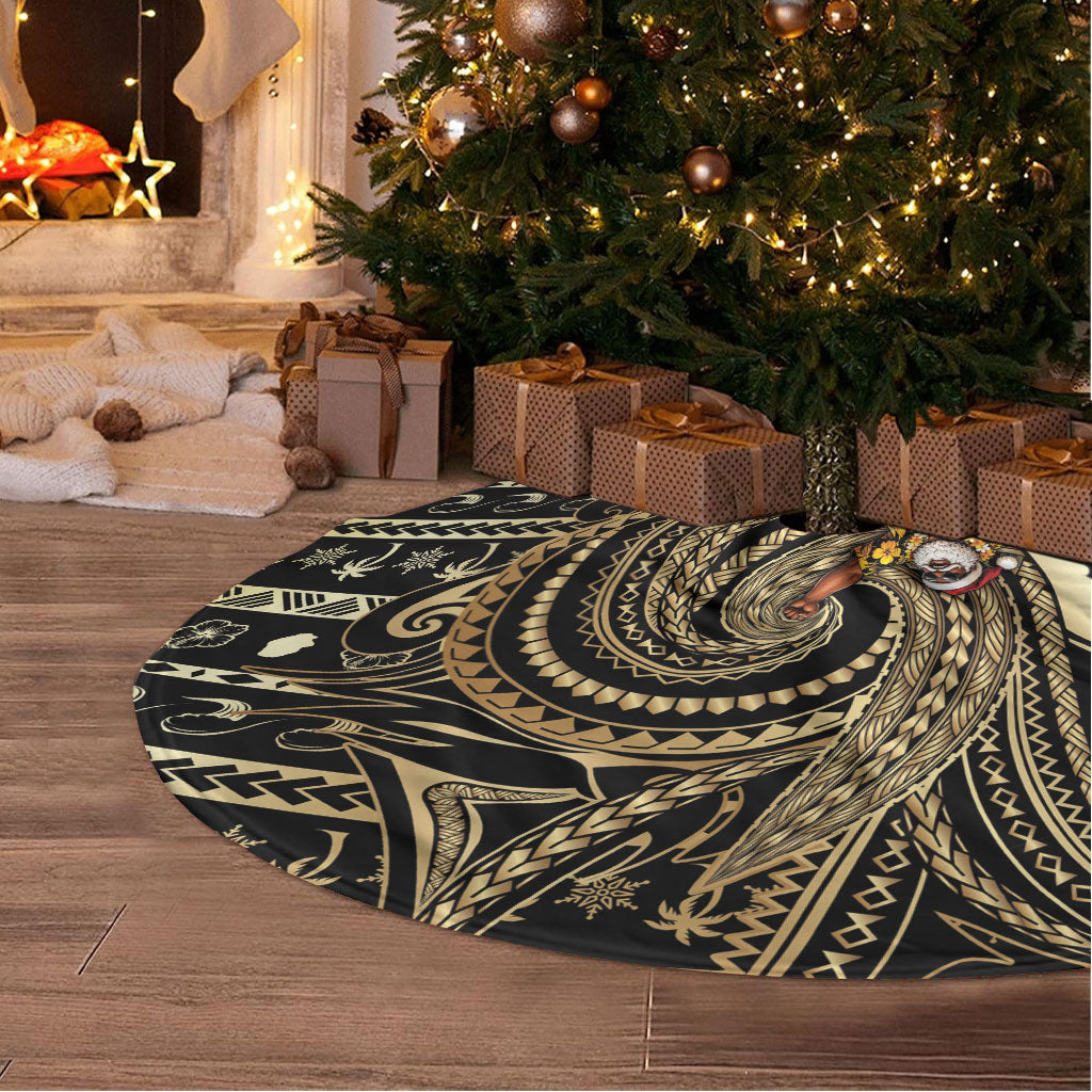 Niue Christmas Tree Skirt Santa Riding Coconut Crab DT05 - Polynesian Pride