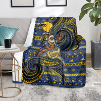 Tokelau Christmas Blanket Santa Riding Sea Turtle DT05 - Polynesian Pride