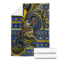 Tokelau Christmas Blanket Santa Riding Sea Turtle DT05 - Polynesian Pride