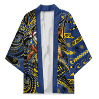 Tokelau Christmas Kimono Santa Riding Sea Turtle DT05 Unisex Navy - Polynesian Pride