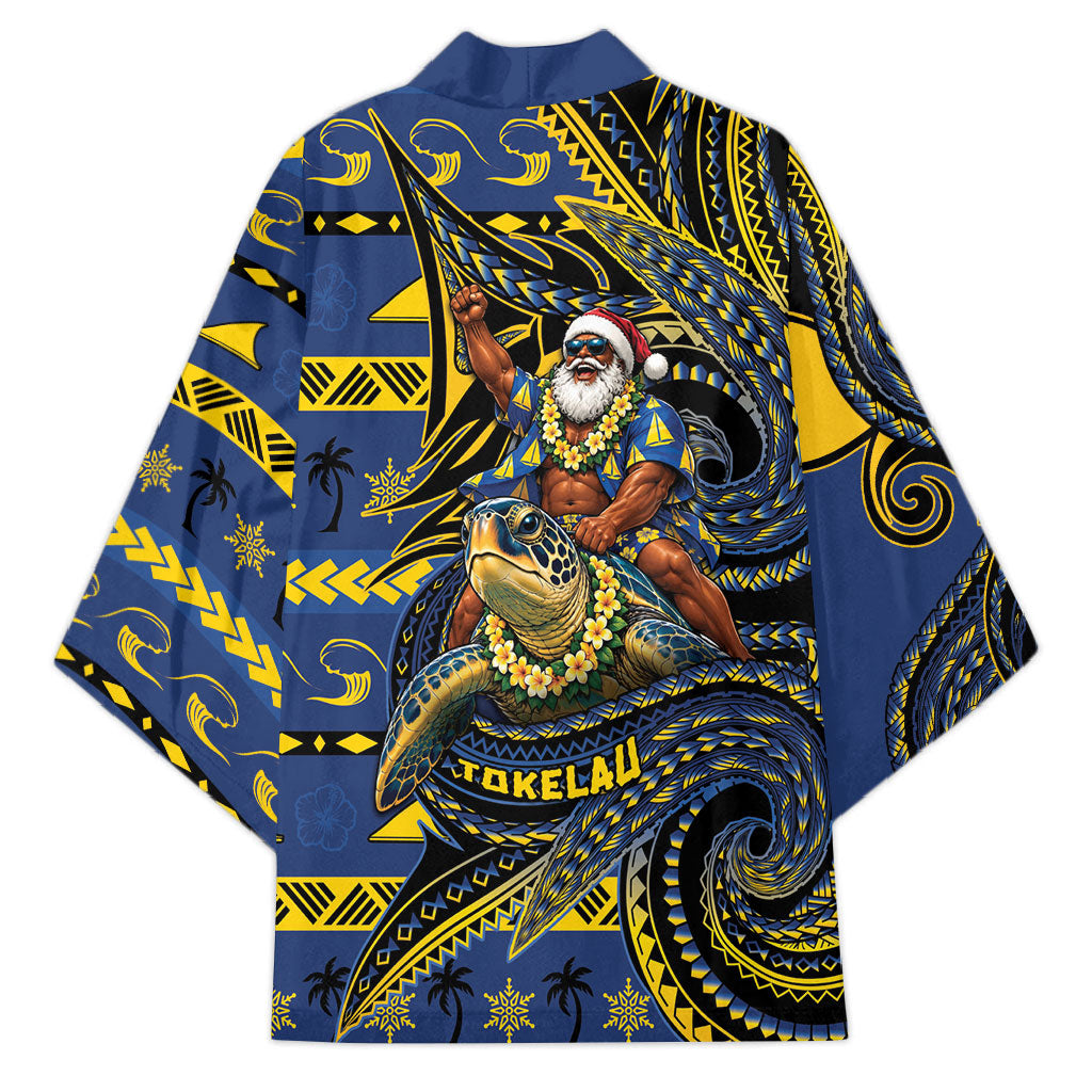 Tokelau Christmas Kimono Santa Riding Sea Turtle DT05 - Polynesian Pride