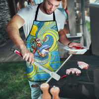 Tuvalu Christmas Apron Santa Riding Ocean Dolphin DT05 - Polynesian Pride