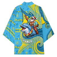 Tuvalu Christmas Kimono Santa Riding Ocean Dolphin DT05 - Polynesian Pride