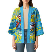 Tuvalu Christmas Kimono Santa Riding Ocean Dolphin DT05 - Polynesian Pride