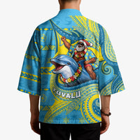 Tuvalu Christmas Kimono Santa Riding Ocean Dolphin DT05 - Polynesian Pride