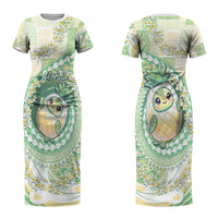Hawaii Pineapple Couples Matching Short Sleeve Bodycon Dress and Long Sleeve Button Shirt Cute Cosplay Turtle Plumeria Spiral DT05 - Polynesian Pride