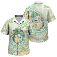 Hawaii Pineapple Family Matching Tank Maxi Dress and Hawaiian Shirt Cute Cosplay Turtle Plumeria Spiral DT05 Son's Shirt Mint - Polynesian Pride