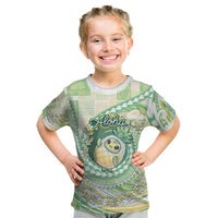 Hawaii Pineapple Kid T Shirt Cute Cosplay Turtle Plumeria Spiral DT05 Mint - Polynesian Pride