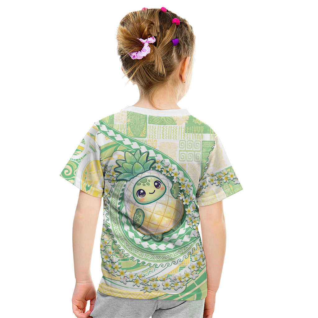 Hawaii Pineapple Kid T Shirt Cute Cosplay Turtle Plumeria Spiral DT05 - Polynesian Pride
