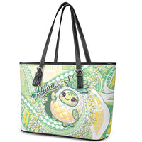 Hawaii Pineapple Leather Tote Bag Cute Cosplay Turtle Plumeria Spiral DT05 - Polynesian Pride