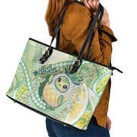 Hawaii Pineapple Leather Tote Bag Cute Cosplay Turtle Plumeria Spiral DT05 - Polynesian Pride