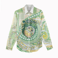Hawaii Pineapple Women Casual Shirt Cute Cosplay Turtle Plumeria Spiral DT05 - Polynesian Pride