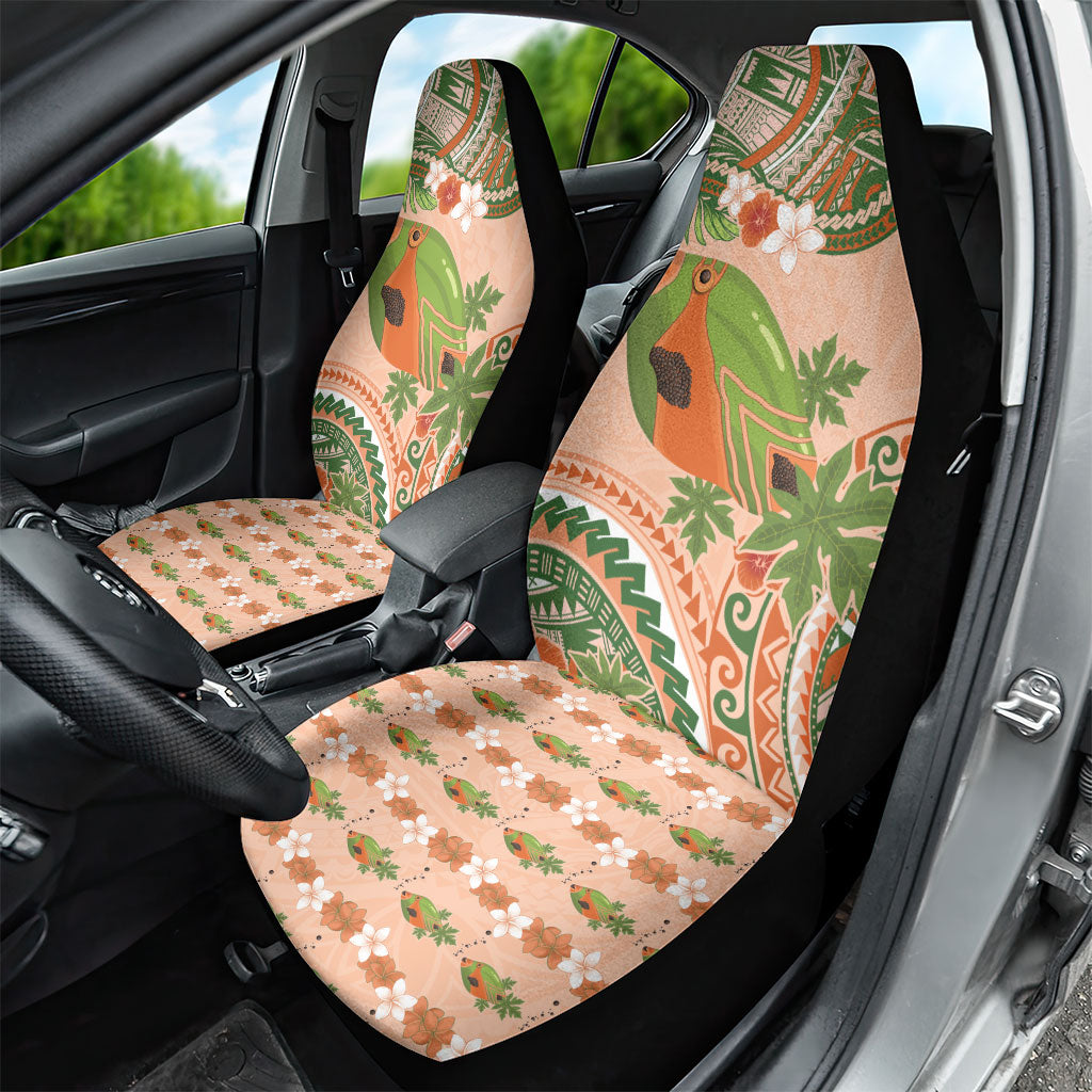 Hawaii Papaya Car Seat Cover Cute Cosplay Humuhumu Fish Plumeria Waves DT05 - Polynesian Pride