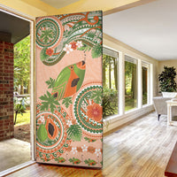 Hawaii Papaya Door Cover Cute Cosplay Humuhumu Fish Plumeria Waves DT05 - Polynesian Pride